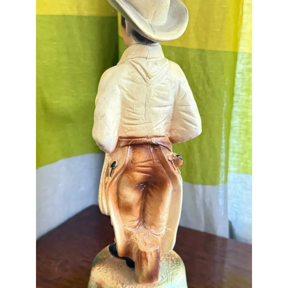 Vintage Cowboy western figurative lamp and shade